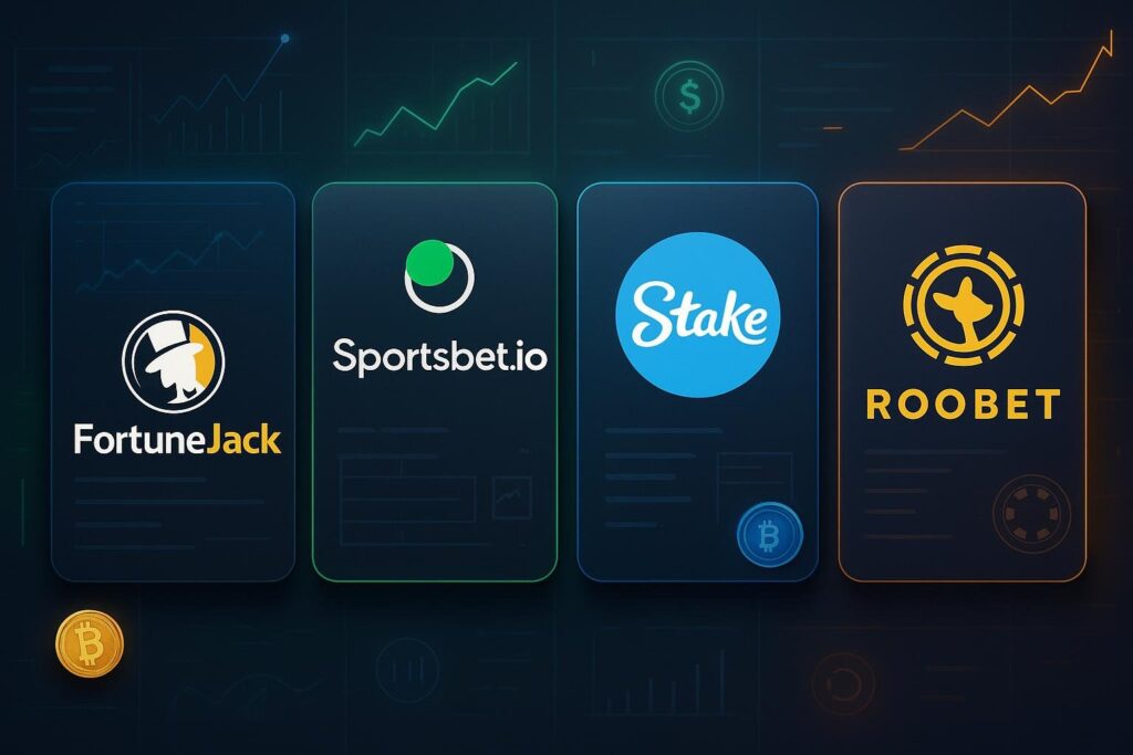 Comparison of popular online gaming platforms: FortuneJack vs SportsBet.io, Stake, and Roobet. Explore features and benefits in this detailed analysis of top sites.